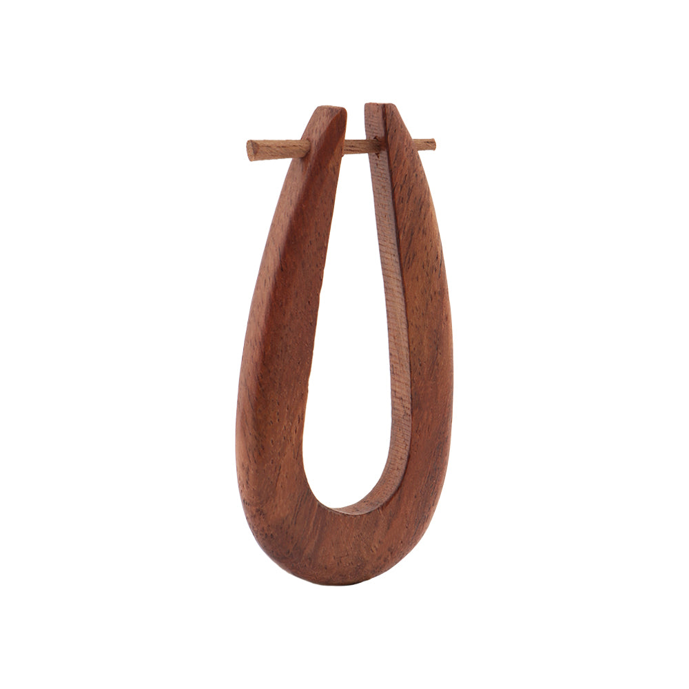 Zura- Wooden Loop Earrings