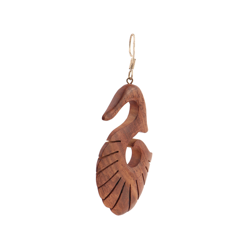 Taruva-Wooden Dangler Earrings