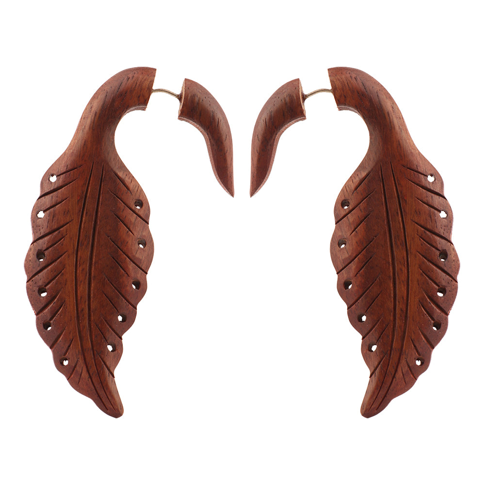Luma- Wooden Dangler Earrings