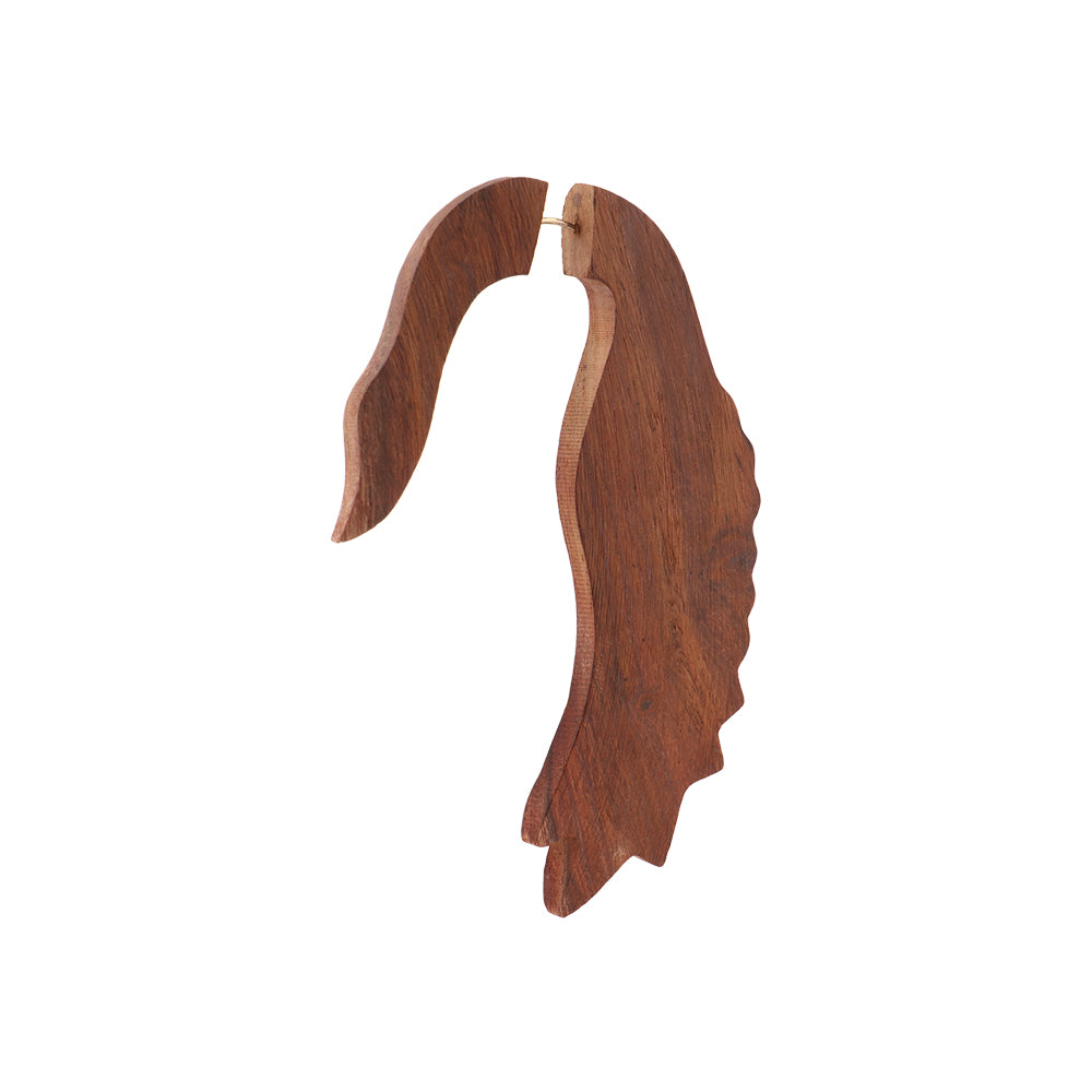 Hue- Wooden Dangler Earrings