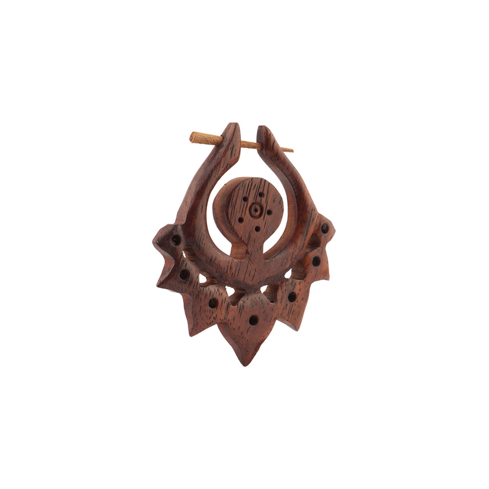 Hue- Wooden Dangler Earrings