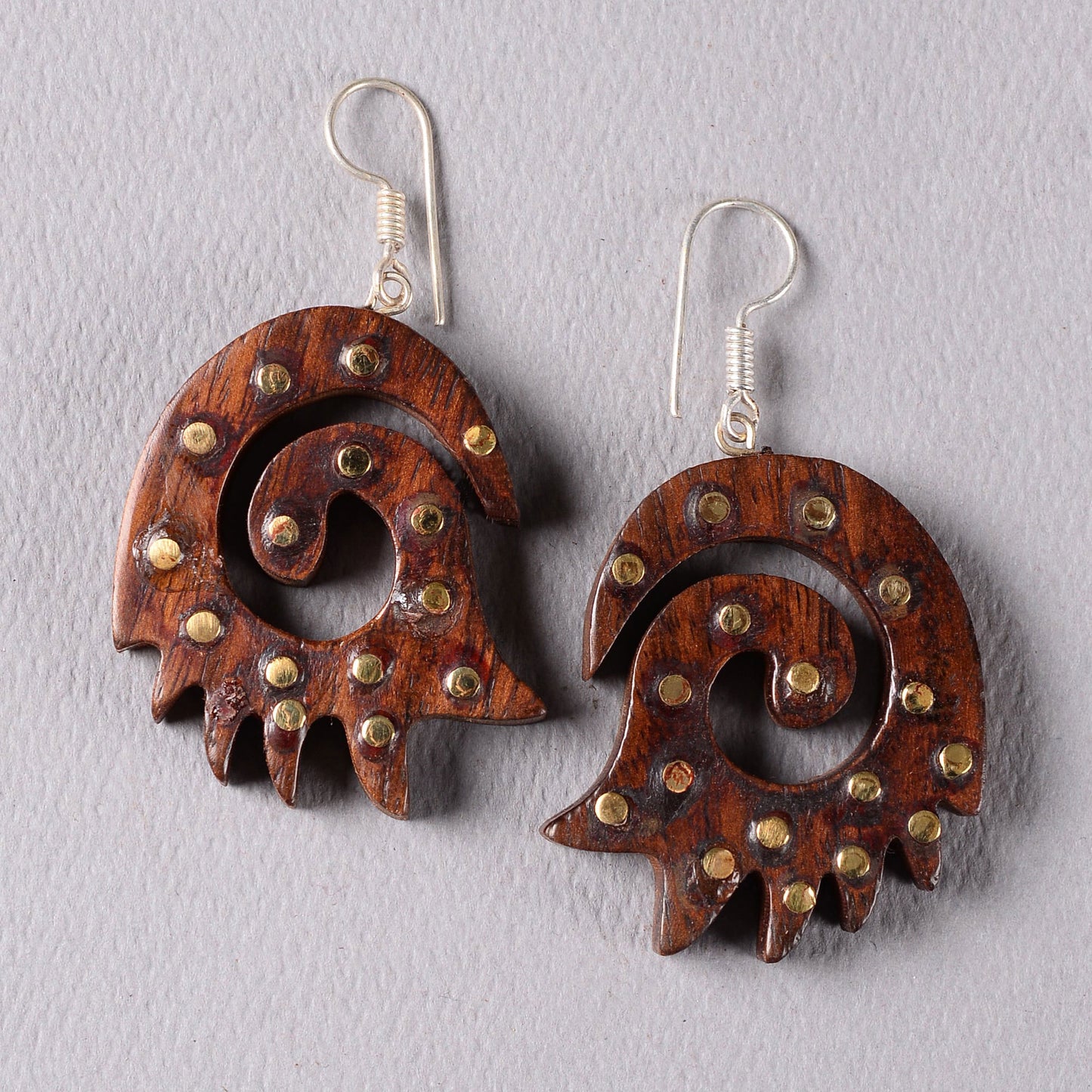 Breni- Wooden Dangler Earrings