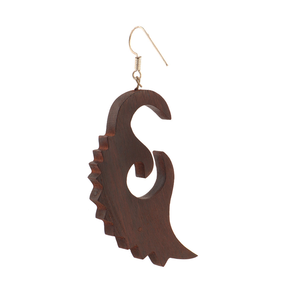Raea- Wooden Dangler Earrings