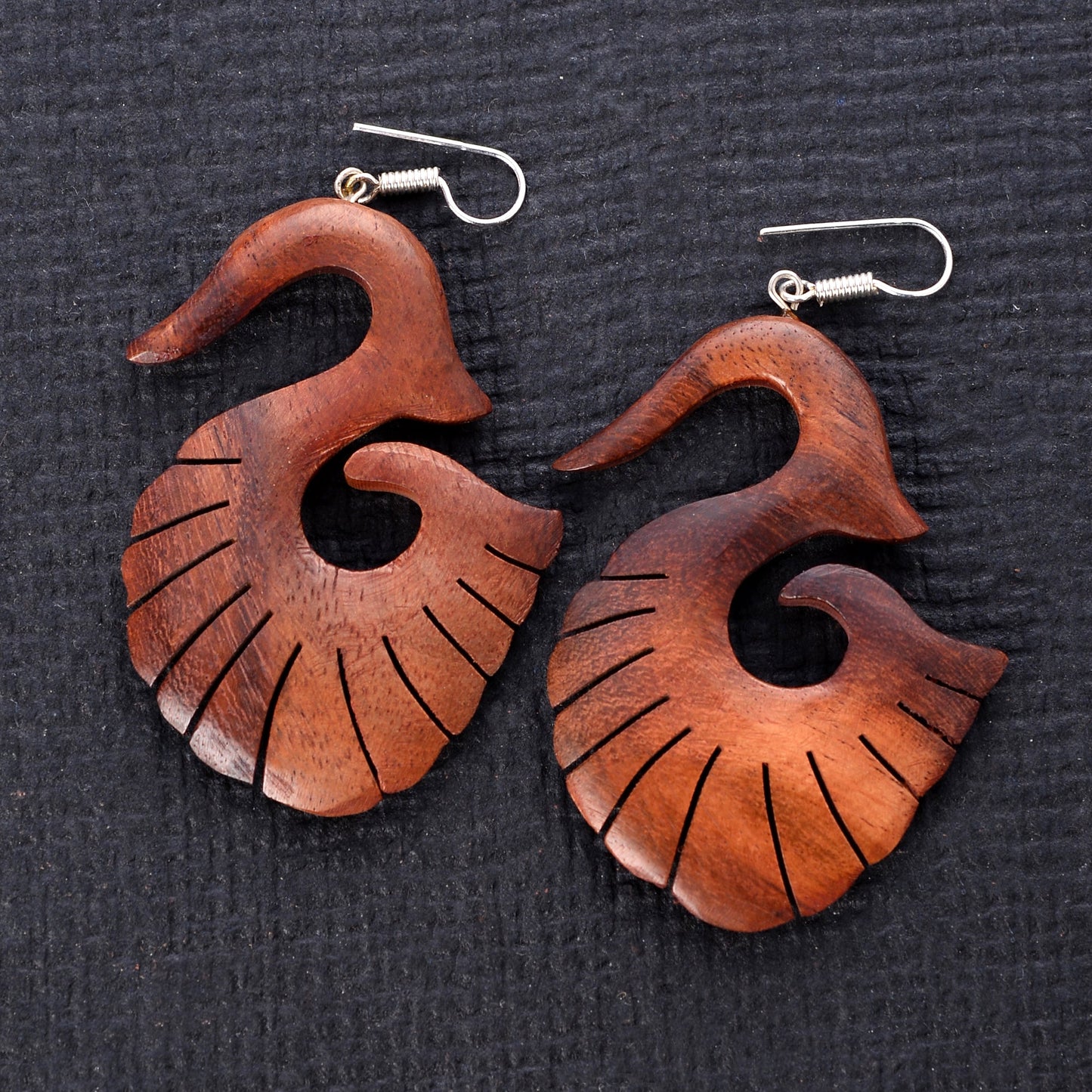 Taruva-Wooden Dangler Earrings