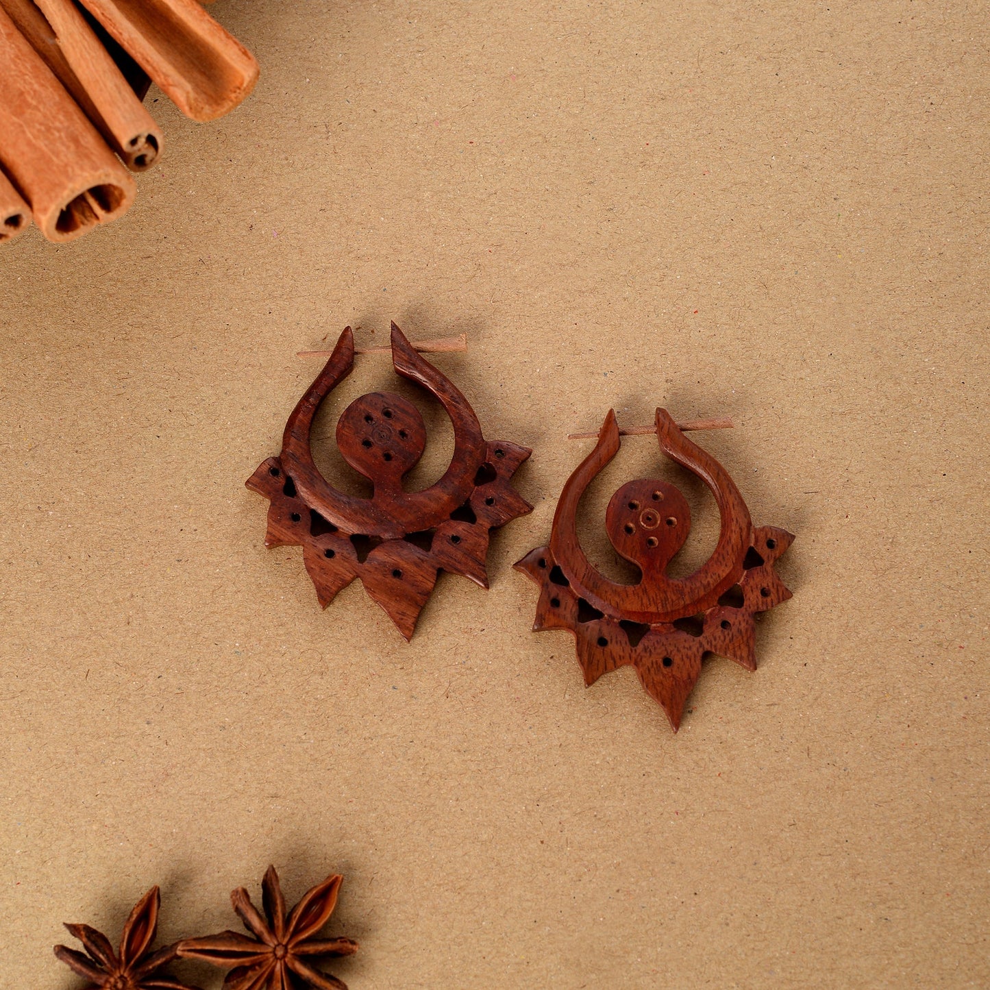 Aven- Wooden Loop Earrings