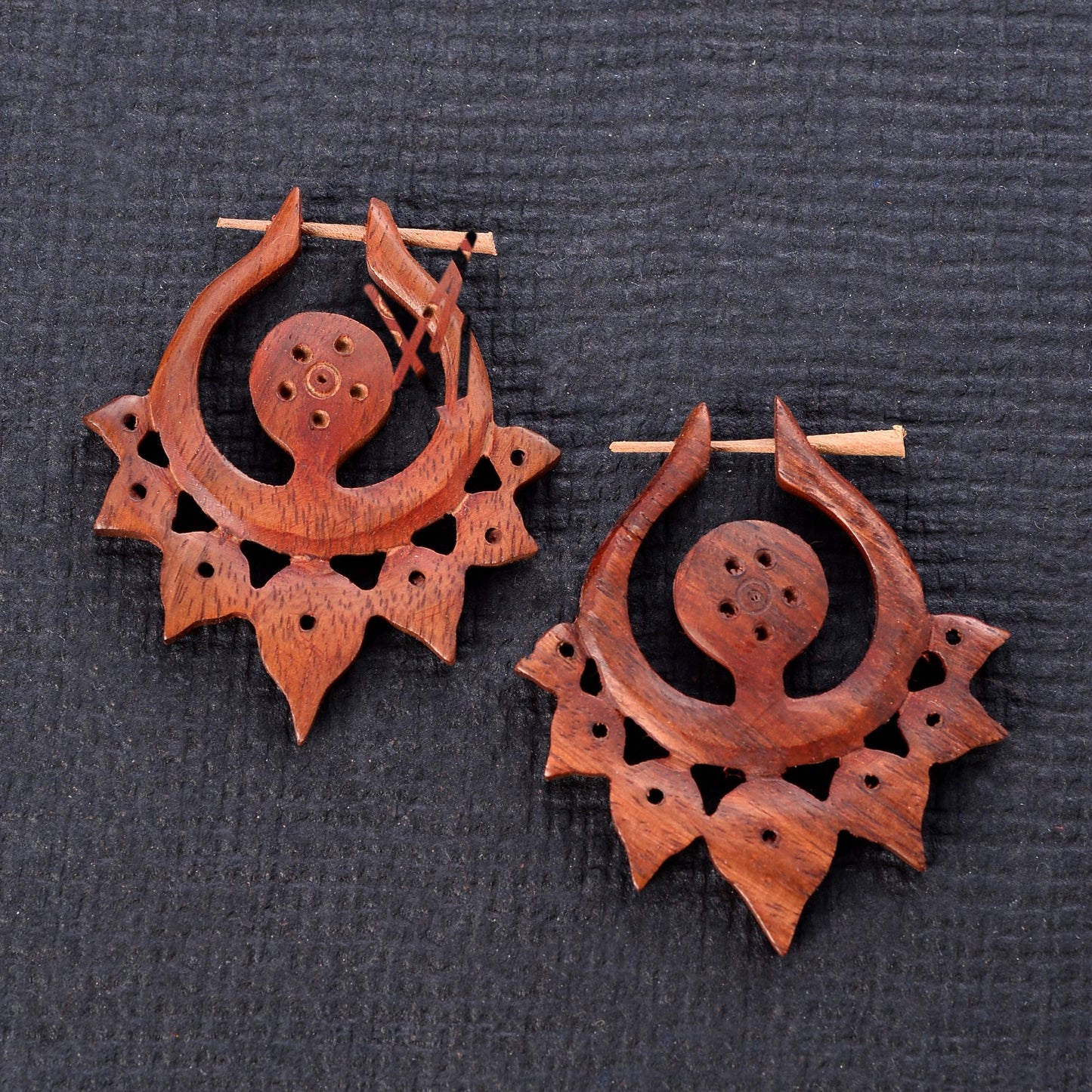 Aven- Wooden Loop Earrings