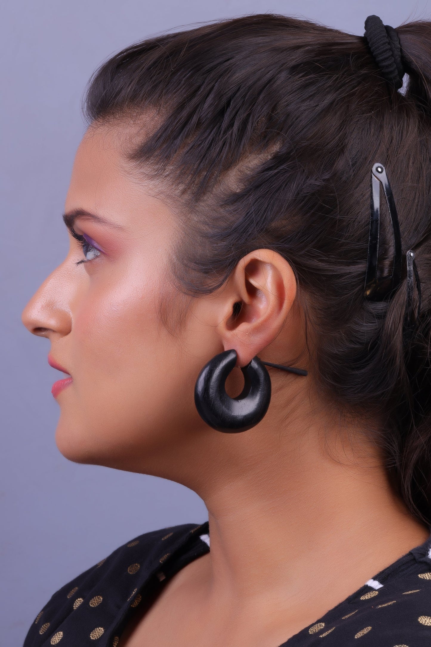 Noro- Wooden Loop Earrings