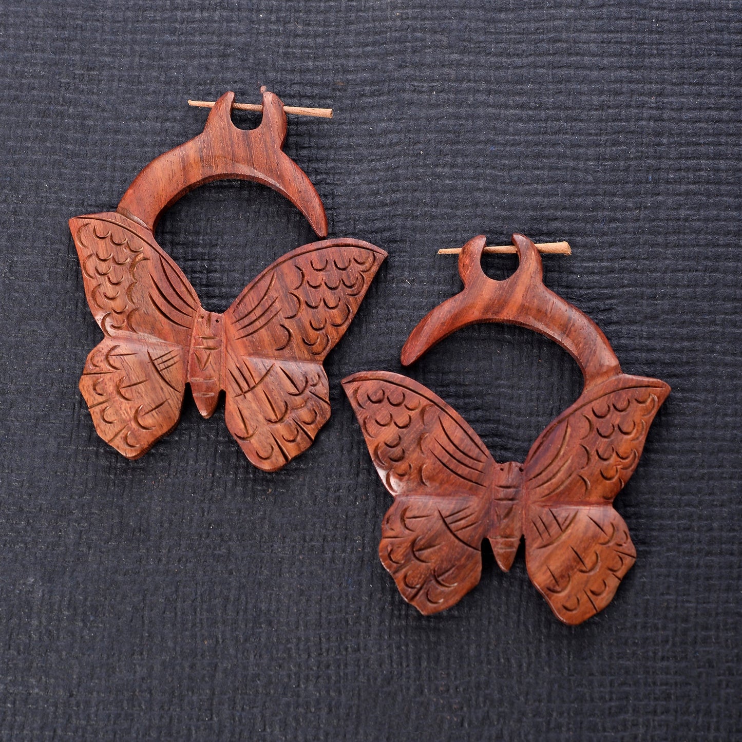 Elen- Wooden Loop Earrings