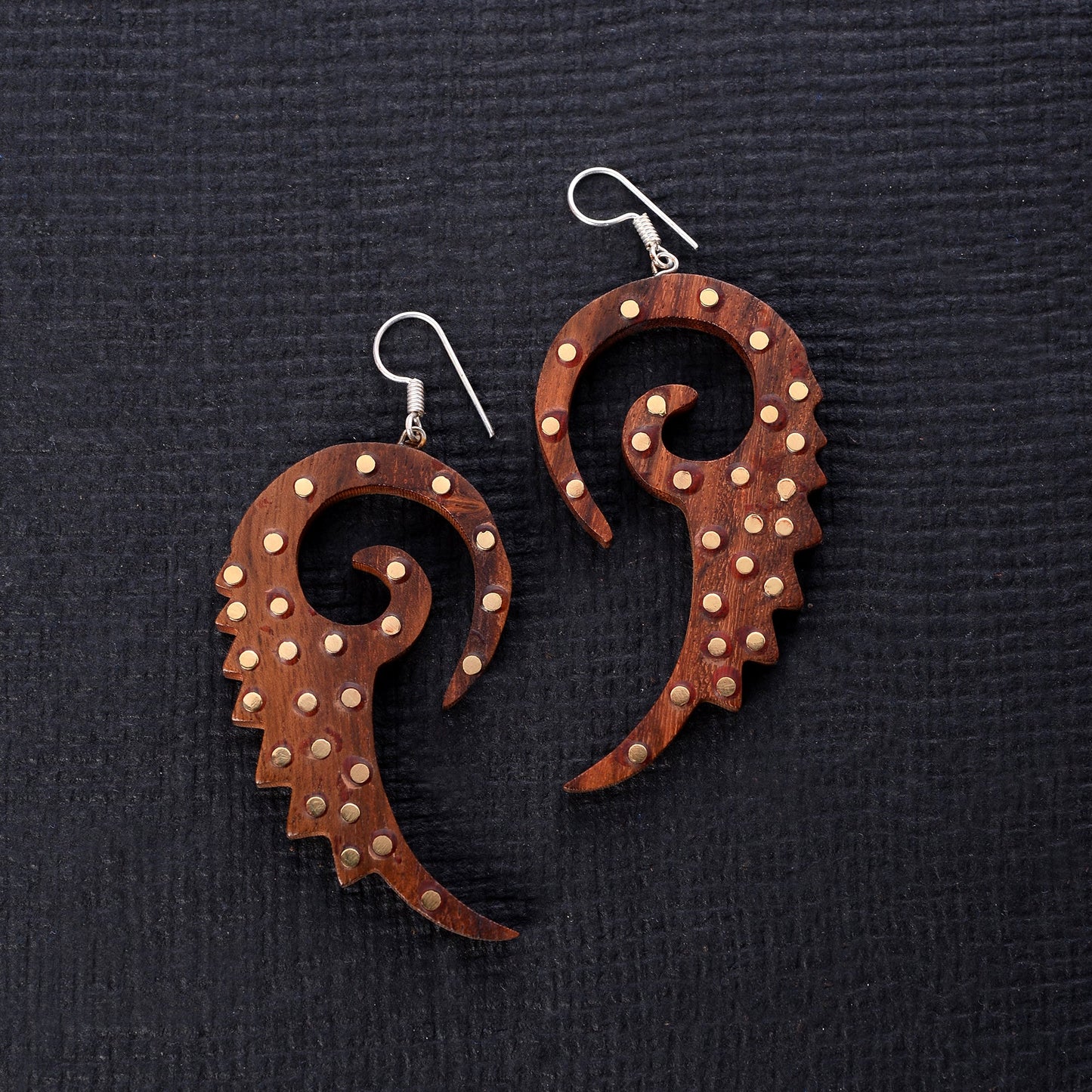 Liora- Wooden Dangler Earrings