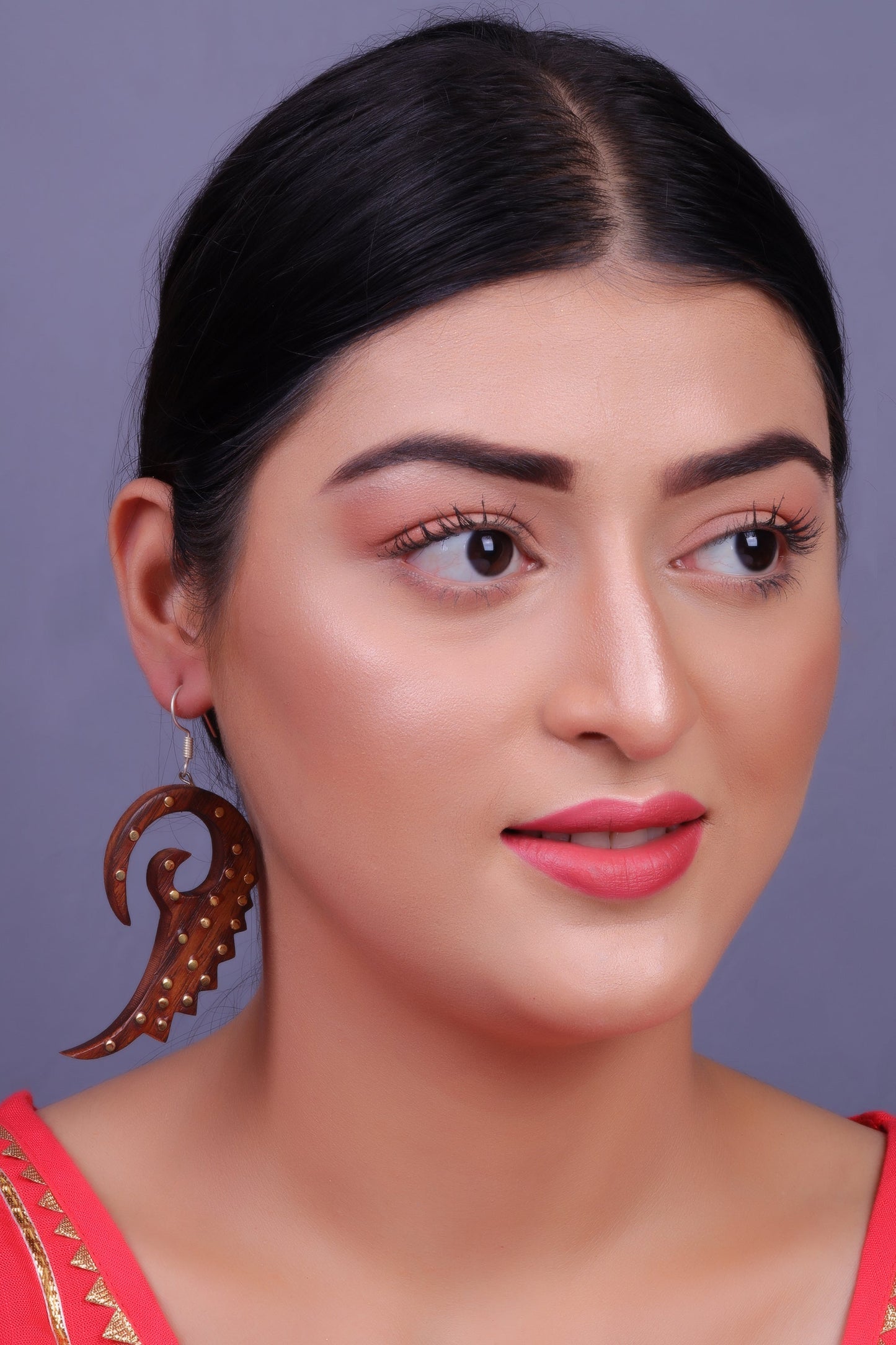 Liora- Wooden Dangler Earrings