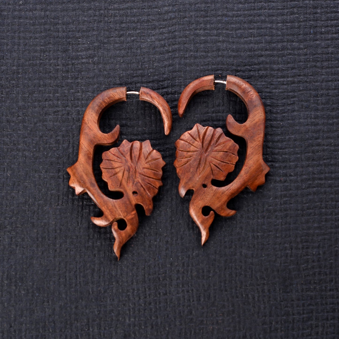 Oru- Wooden Dangler Earrings