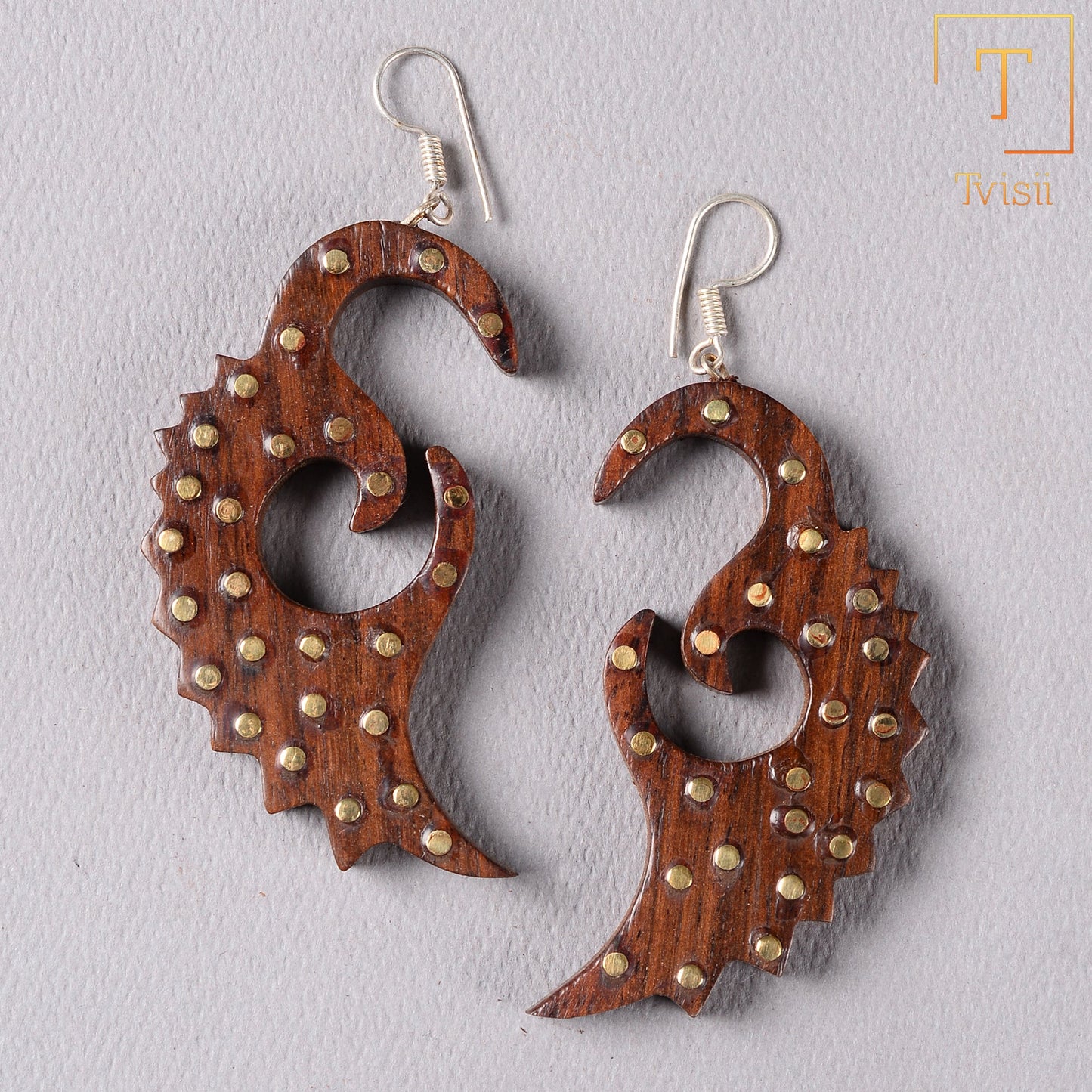 Raea- Wooden Dangler Earrings