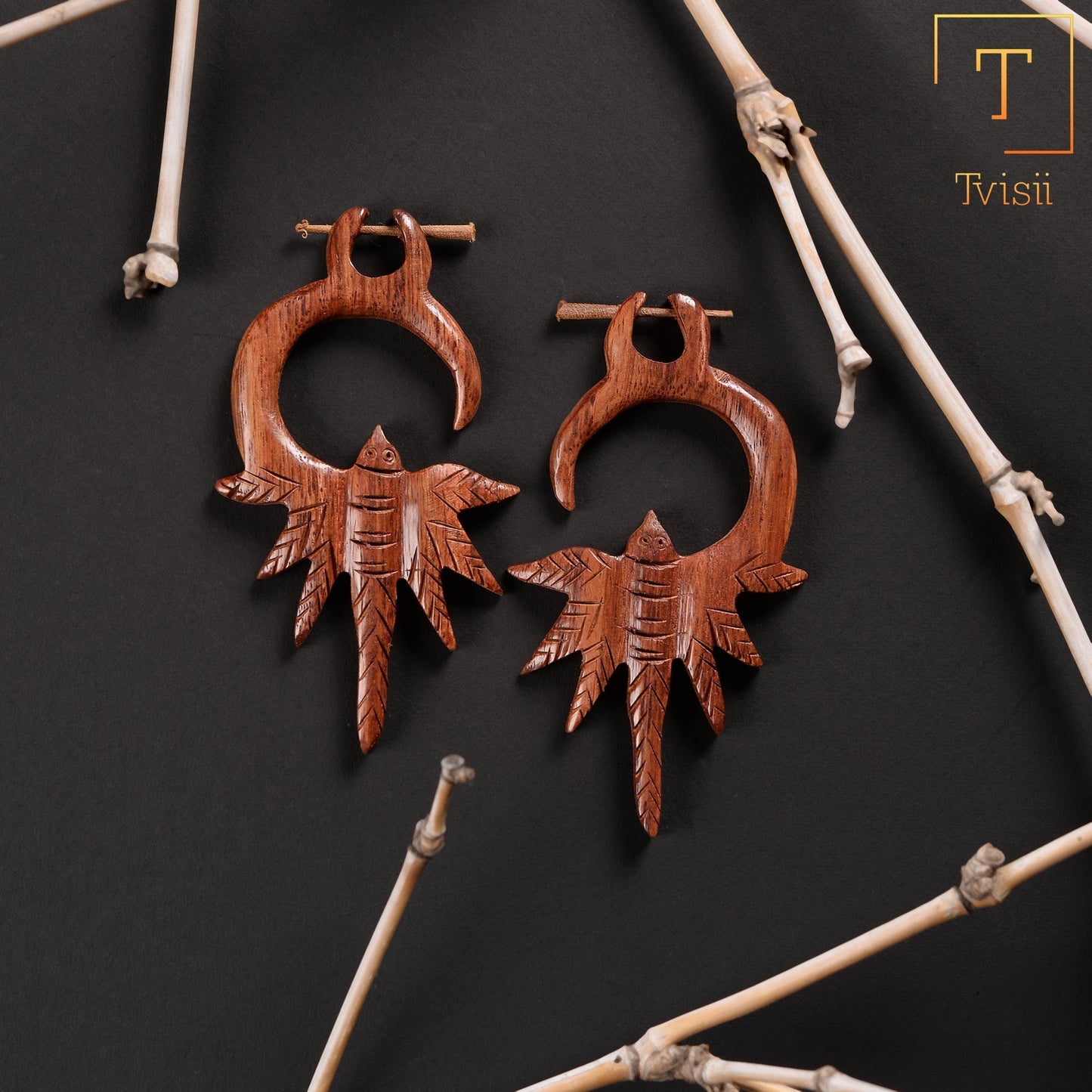 Ravah- Wooden Loop Earrings