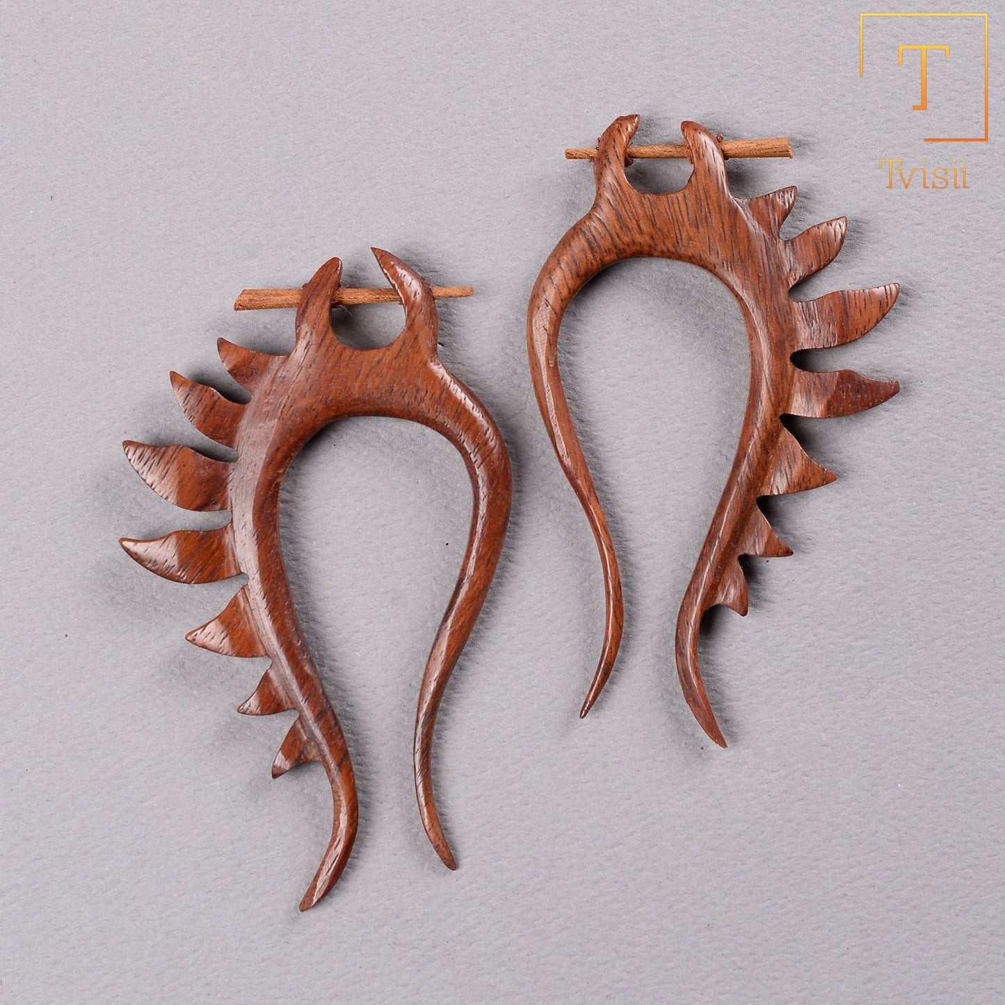 Naavi- Wooden Loop Earrings