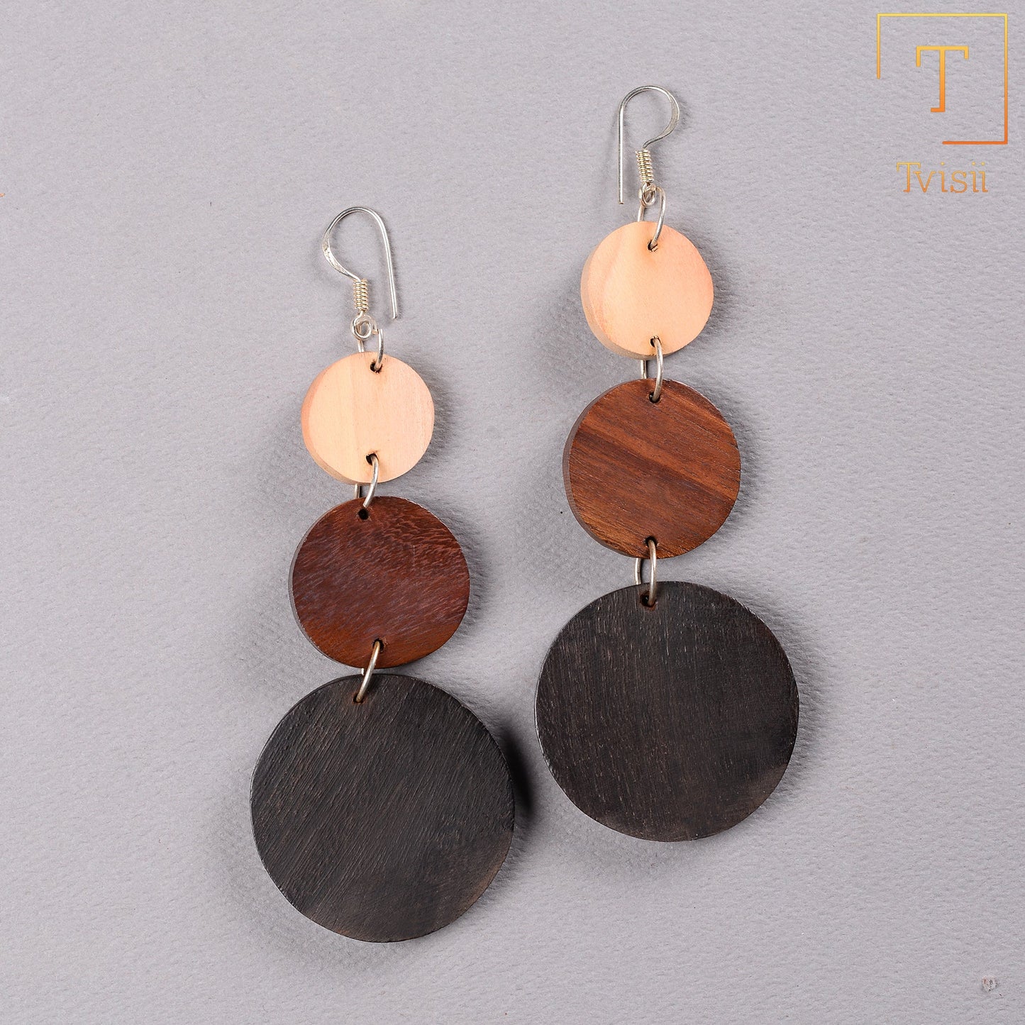 Odena- Wooden Dangler Earrings