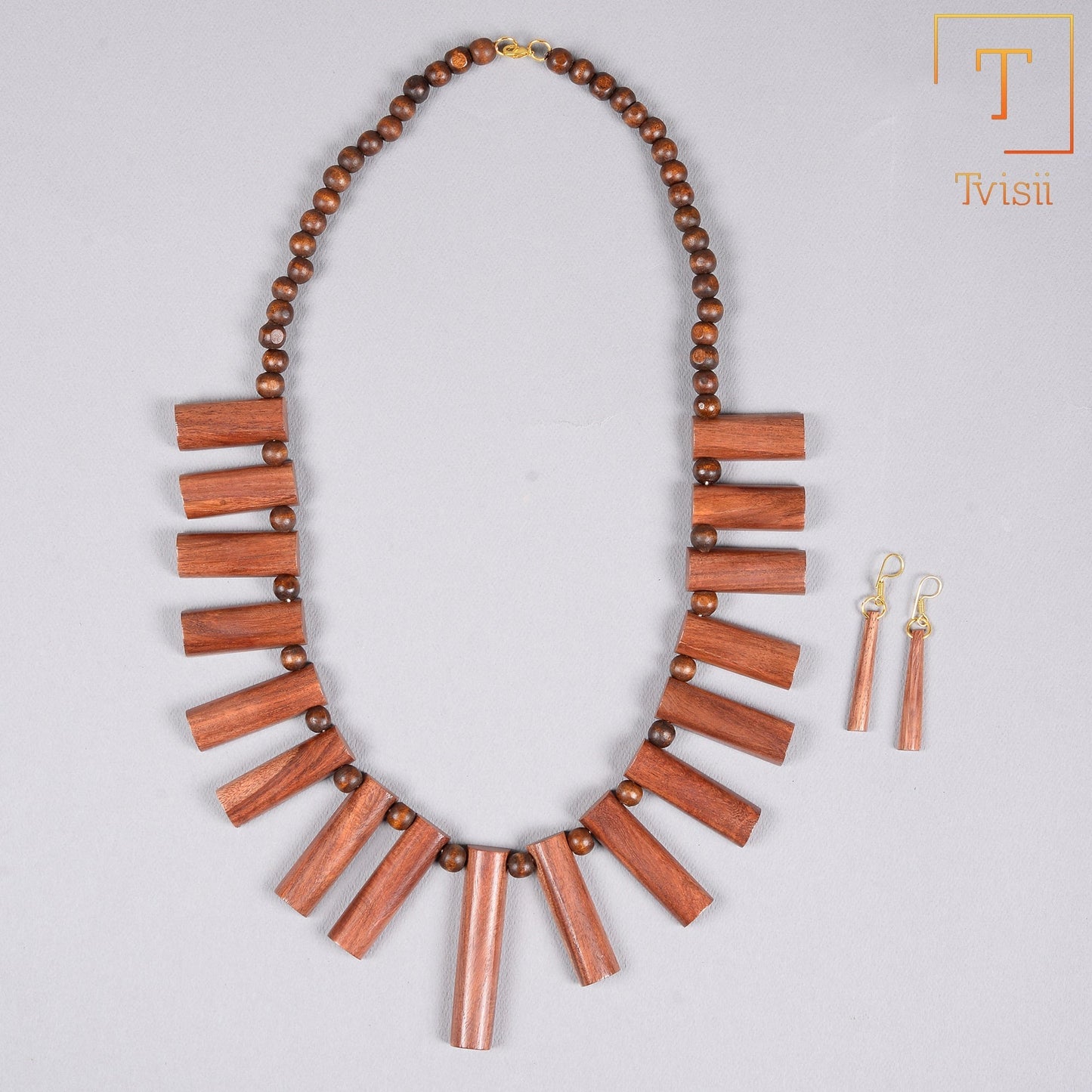 Teyno- Wooden Necklace set