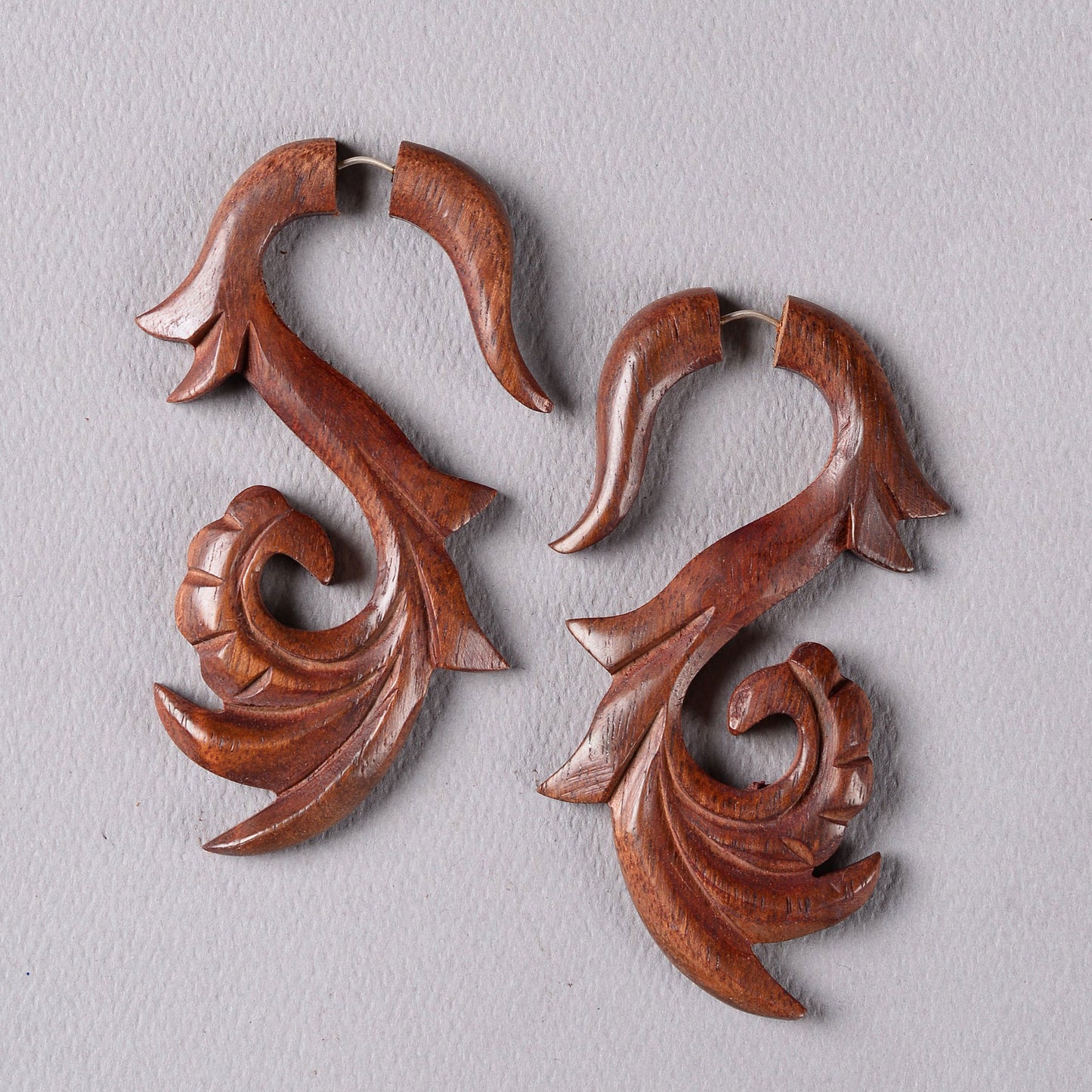 Ombra- Wooden Dangler Earrings