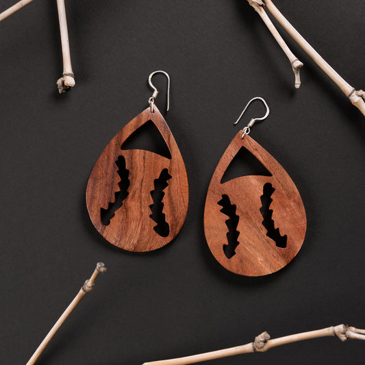 Elura- Wooden Dangler Earrings