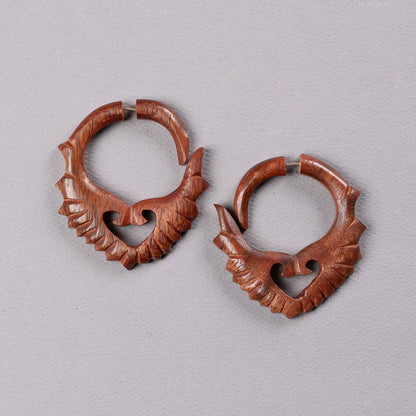 Velin- Wooden Loop Earrings