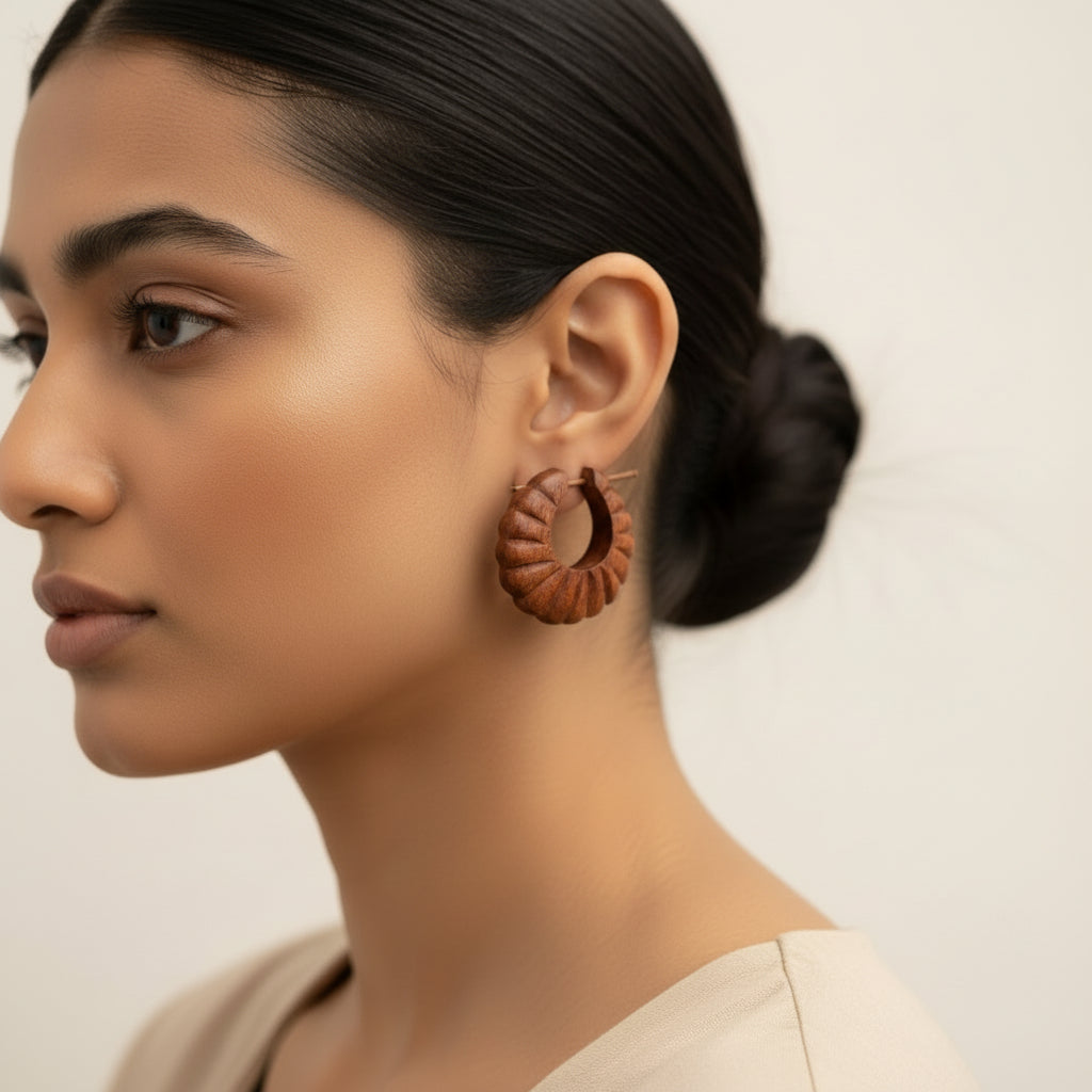 Elan- Wooden Loop Earrings