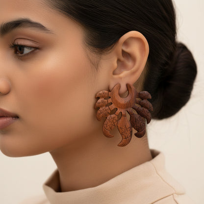 Kora- Wooden Loop Earrings
