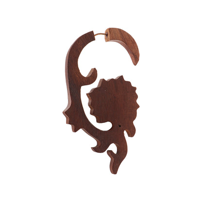 Oru- Wooden Dangler Earrings