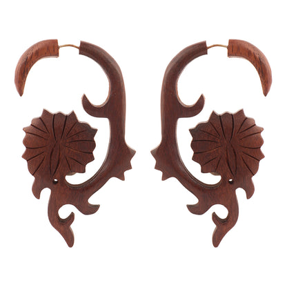 Oru- Wooden Dangler Earrings