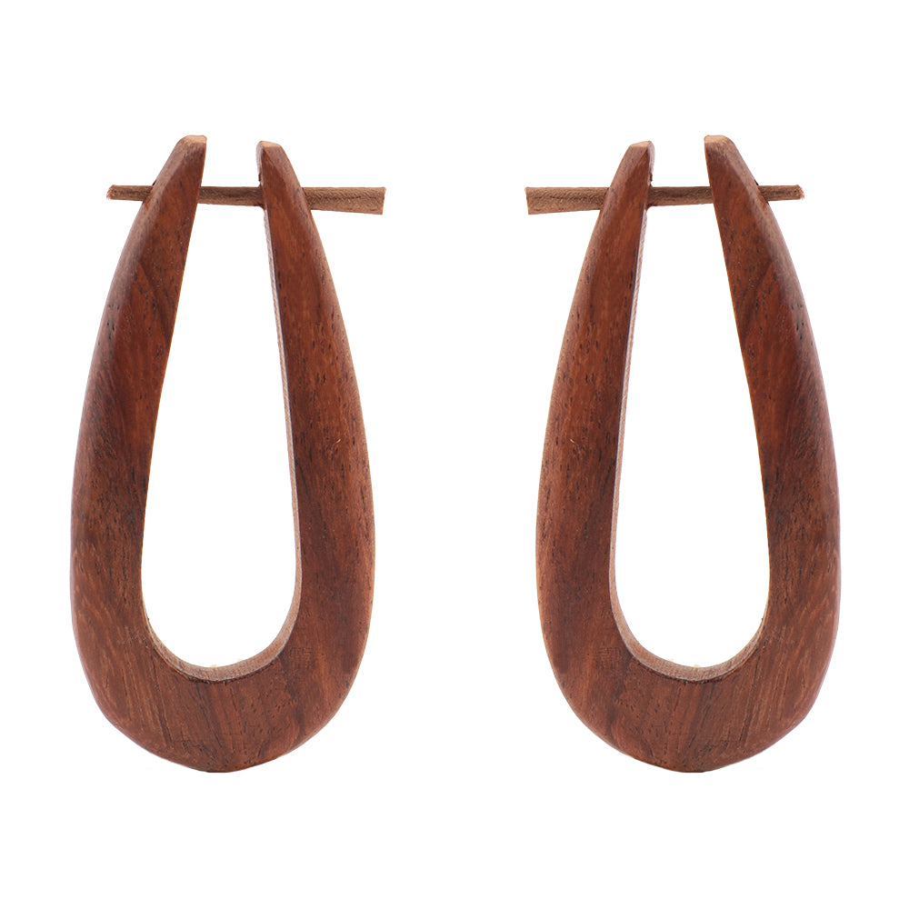 Zura- Wooden Loop Earrings