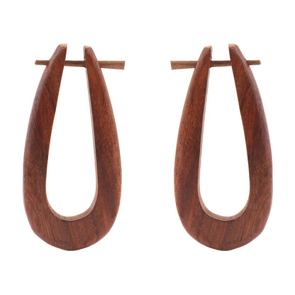 Zura- Wooden Loop Earrings