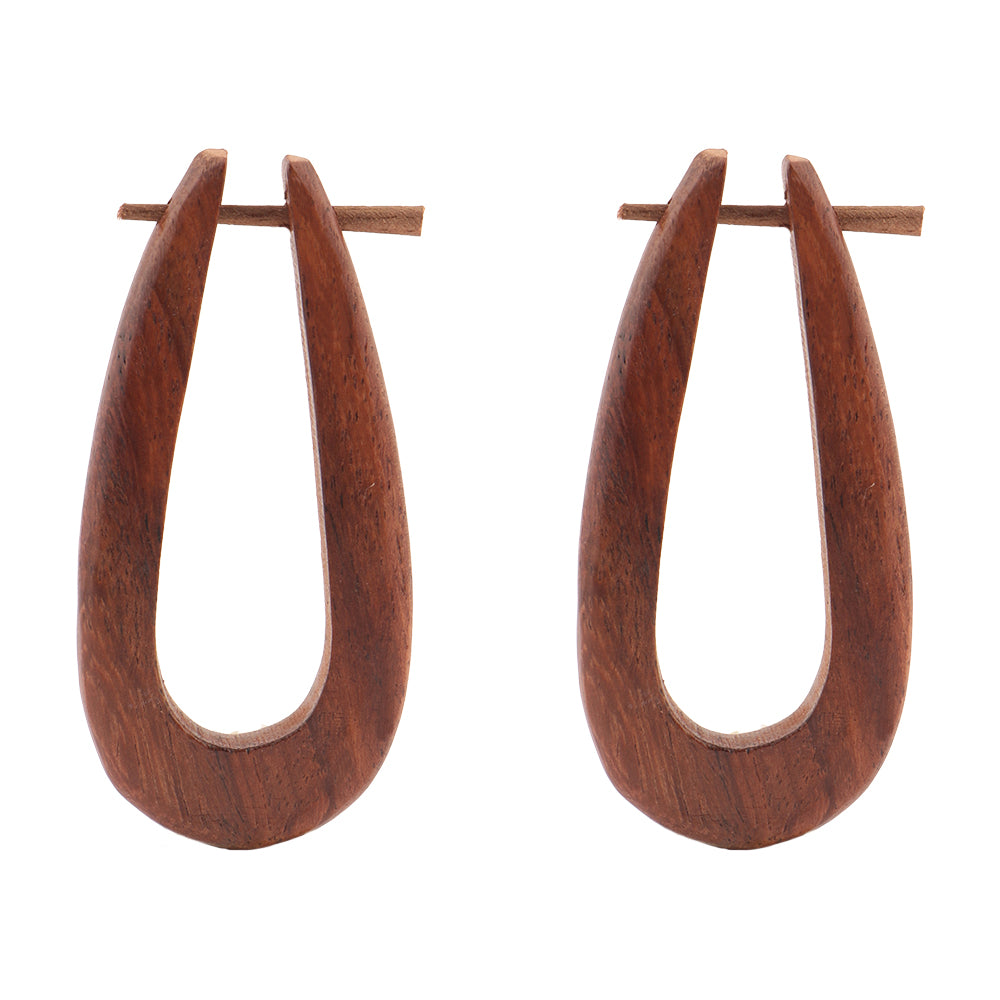 Zura- Wooden Loop Earrings