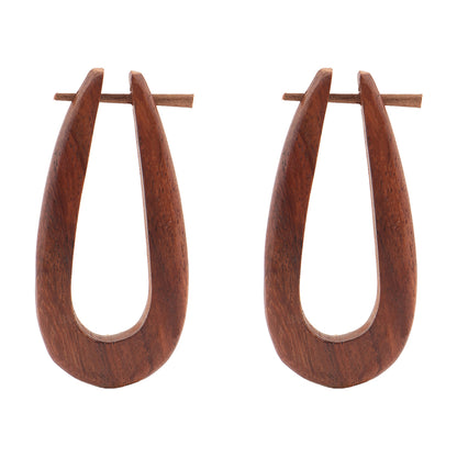 Zura- Wooden Loop Earrings