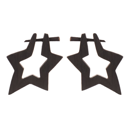 Lyne- Wooden Loop Earrings