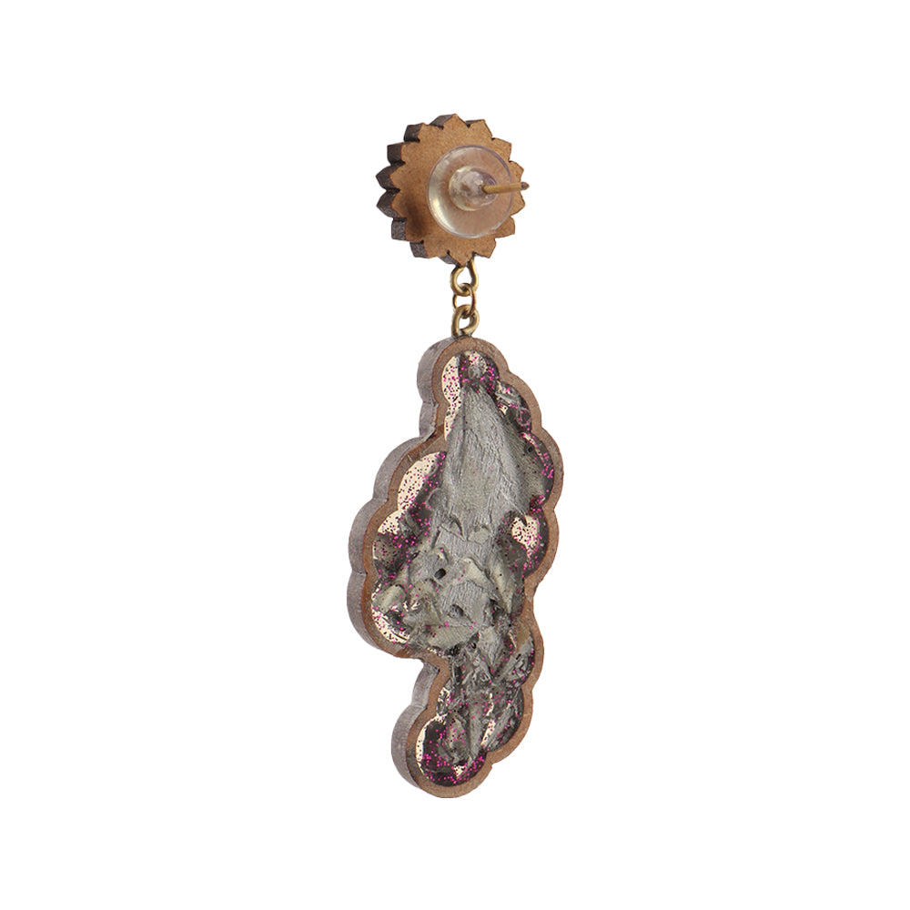 Ruvo- Designer Wooden Dangler Earrings