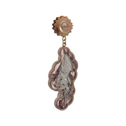Ruvo- Designer Wooden Dangler Earrings
