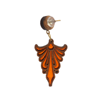 Enor- Wooden Dangler Earrings