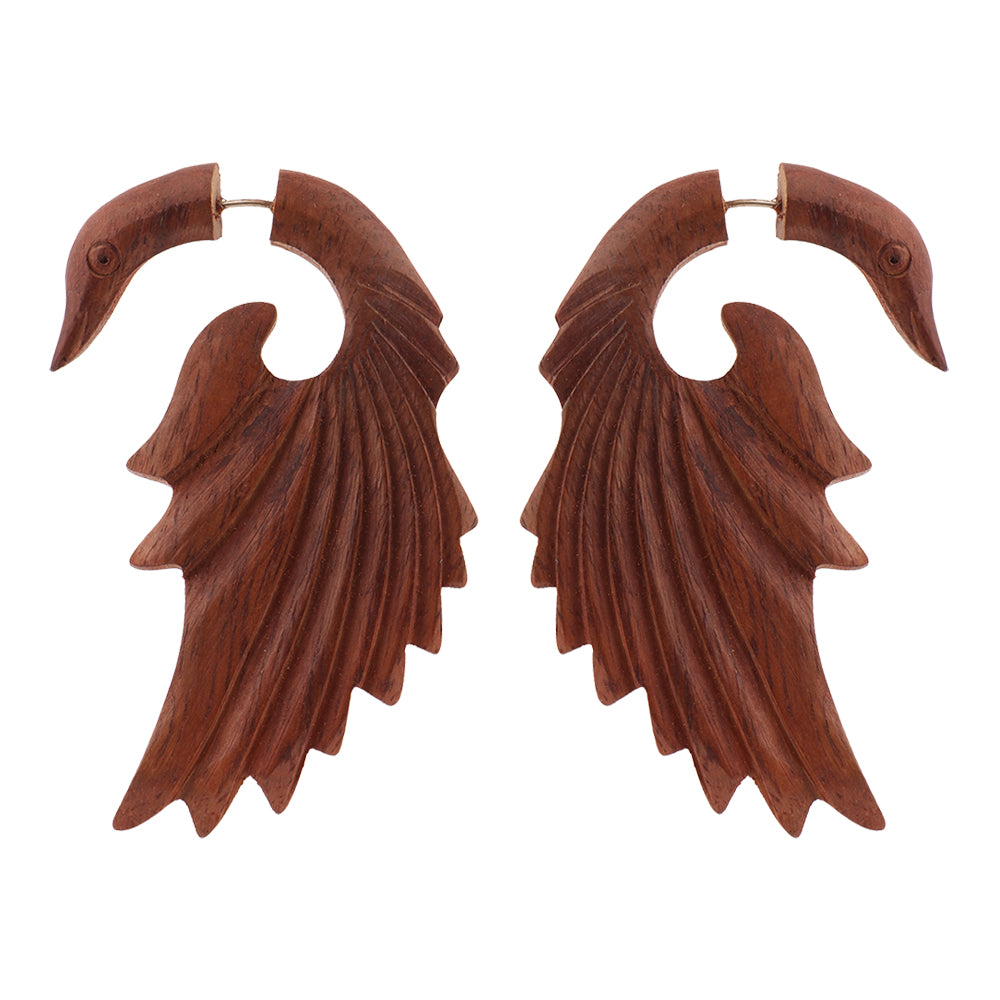 Nuev- Wooden Dangler Earrings