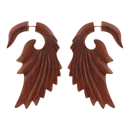 Nuev- Wooden Dangler Earrings