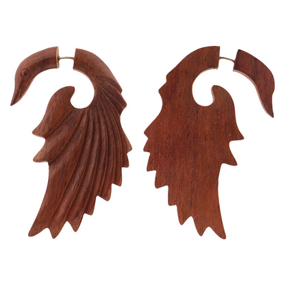 Nuev- Wooden Dangler Earrings