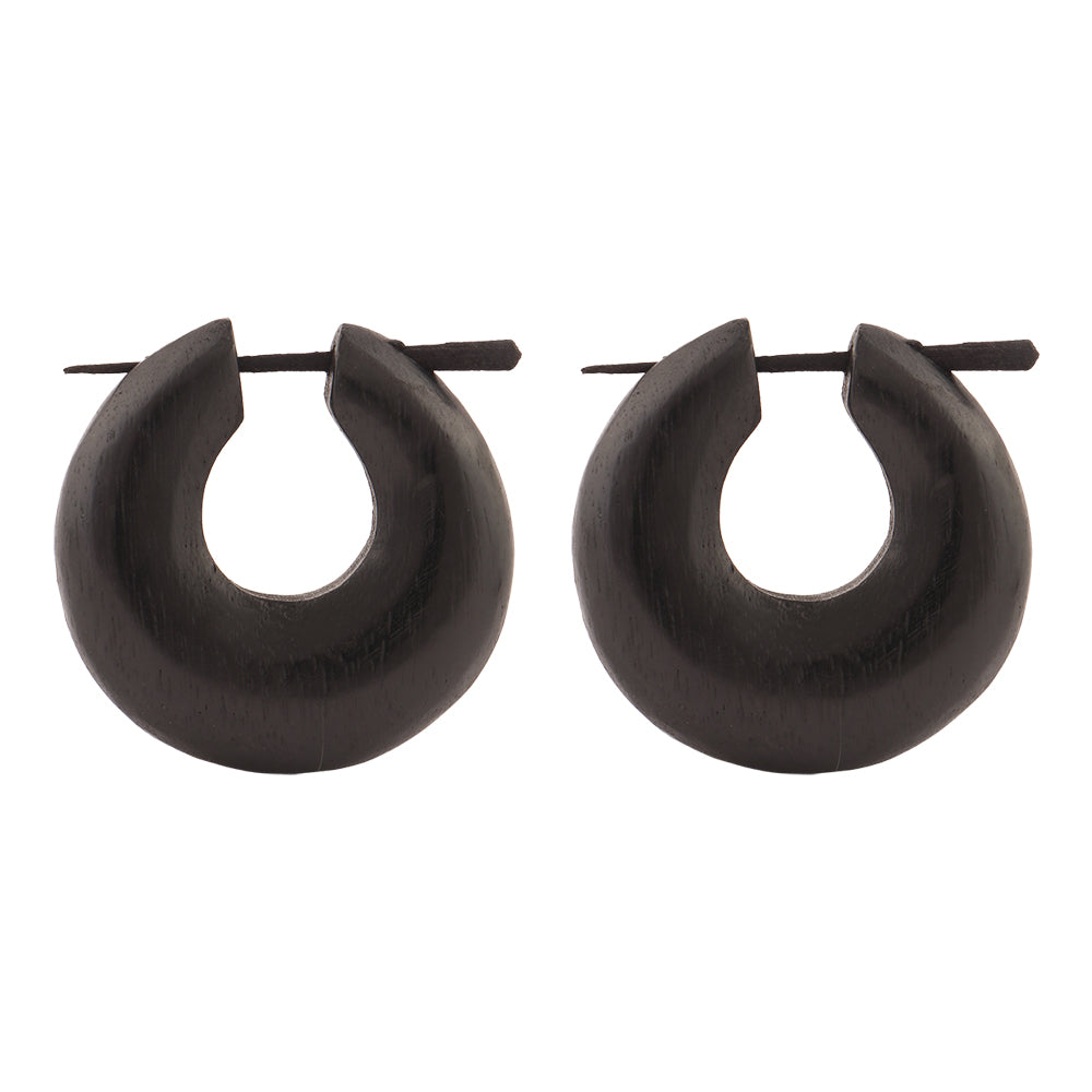 Noro- Wooden Loop Earrings
