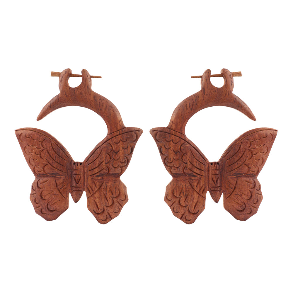 Elen- Wooden Loop Earrings