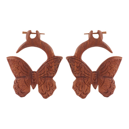 Elen- Wooden Loop Earrings