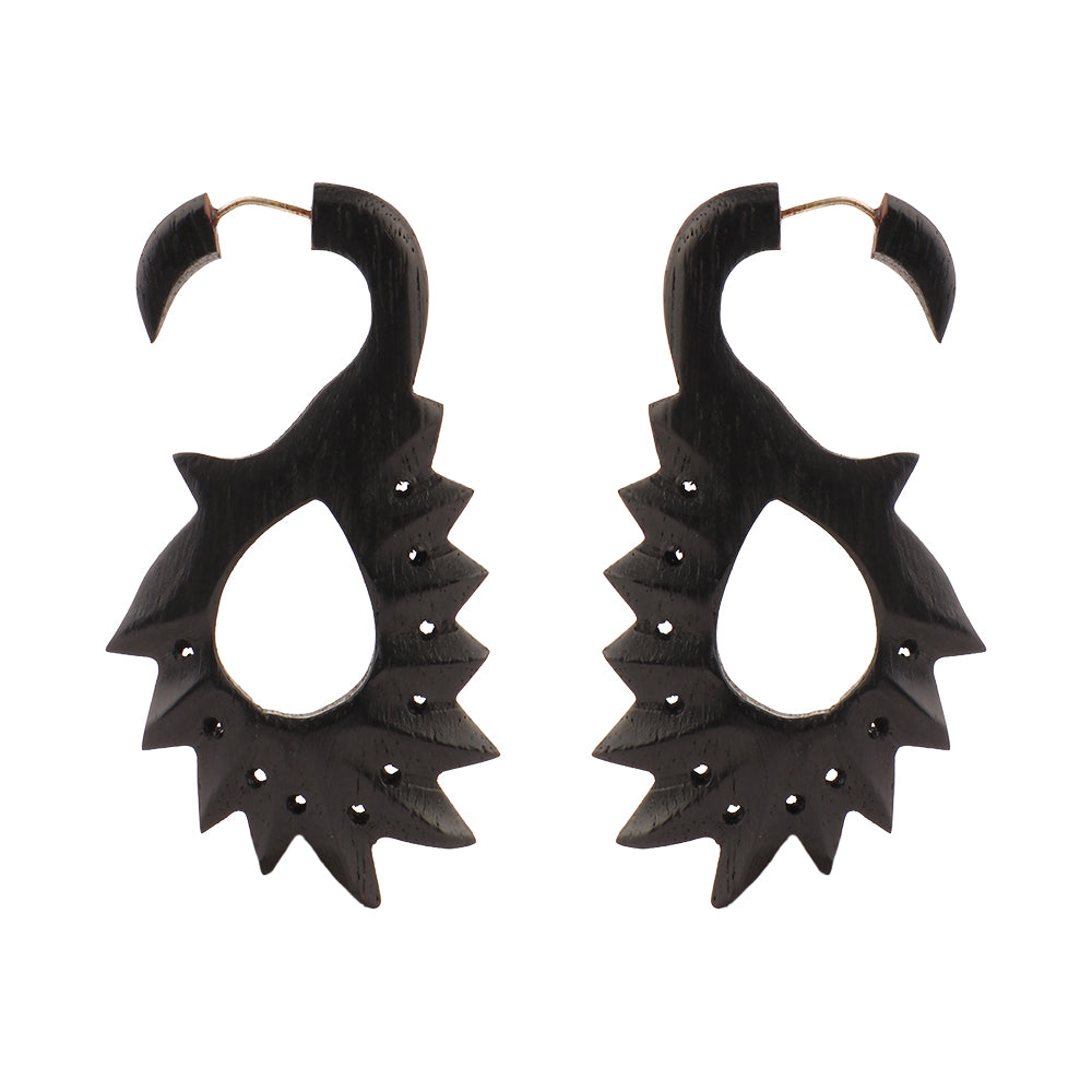 Rue- Wooden Dangler Earrings