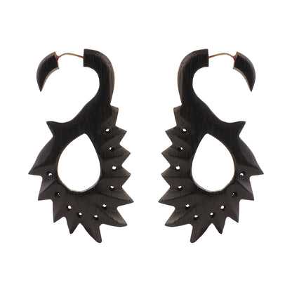 Rue- Wooden Dangler Earrings