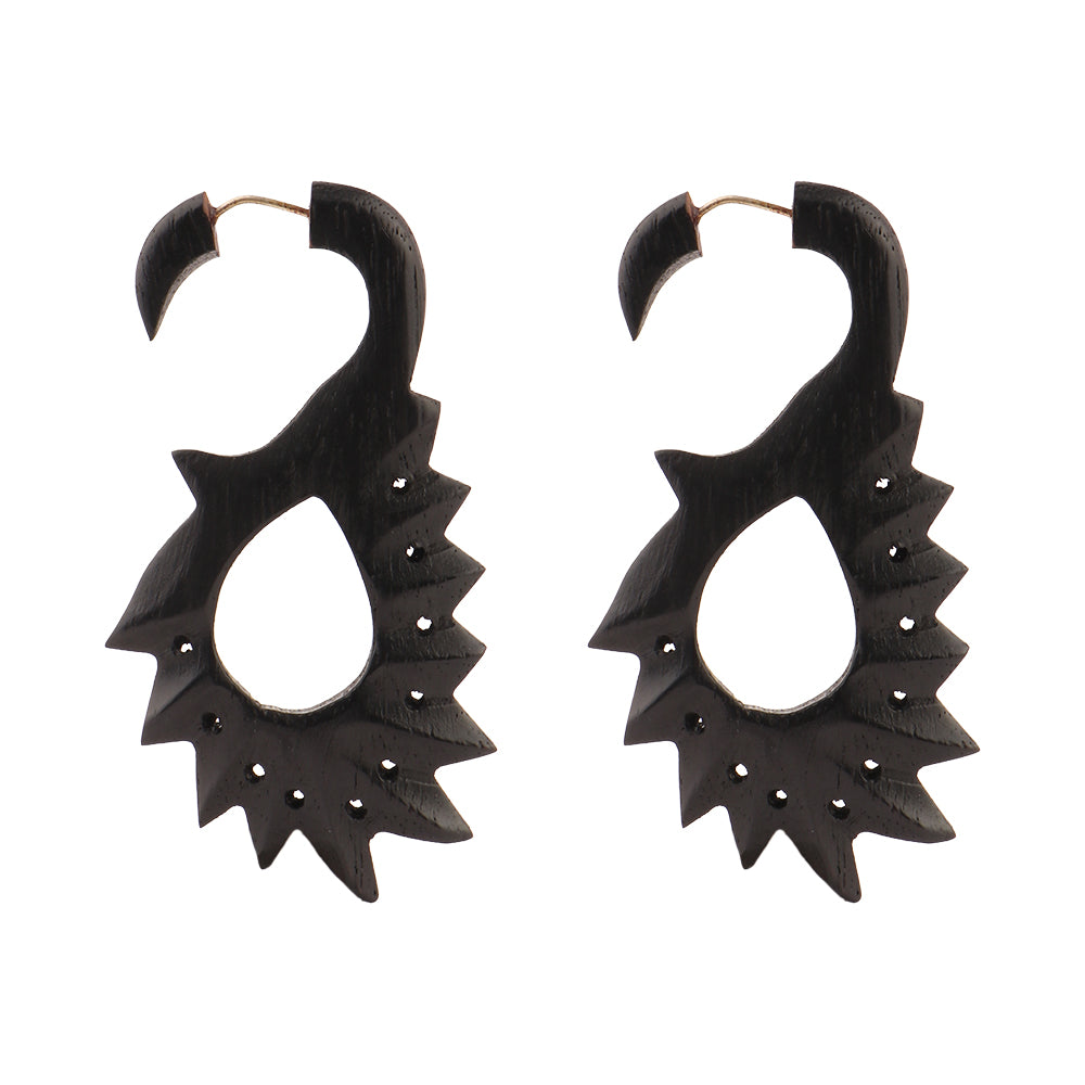 Rue- Wooden Dangler Earrings