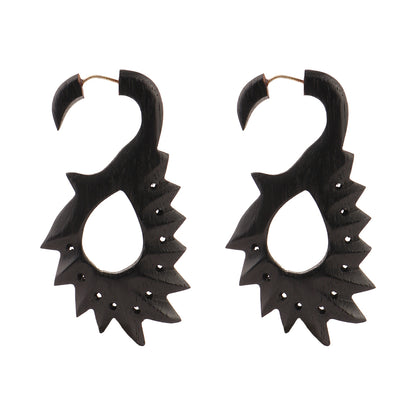 Rue- Wooden Dangler Earrings