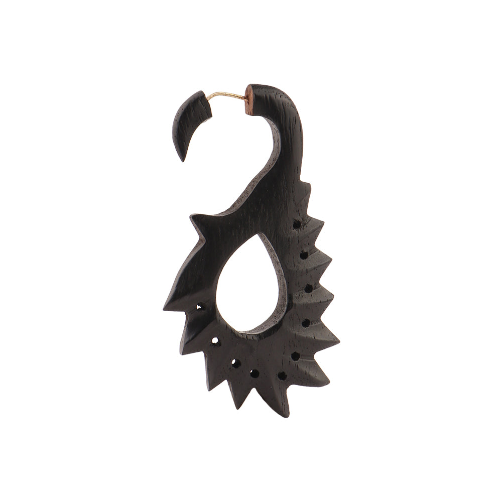 Rue- Wooden Dangler Earrings