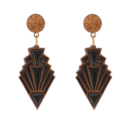 Sera- Wooden Dangler Earrings