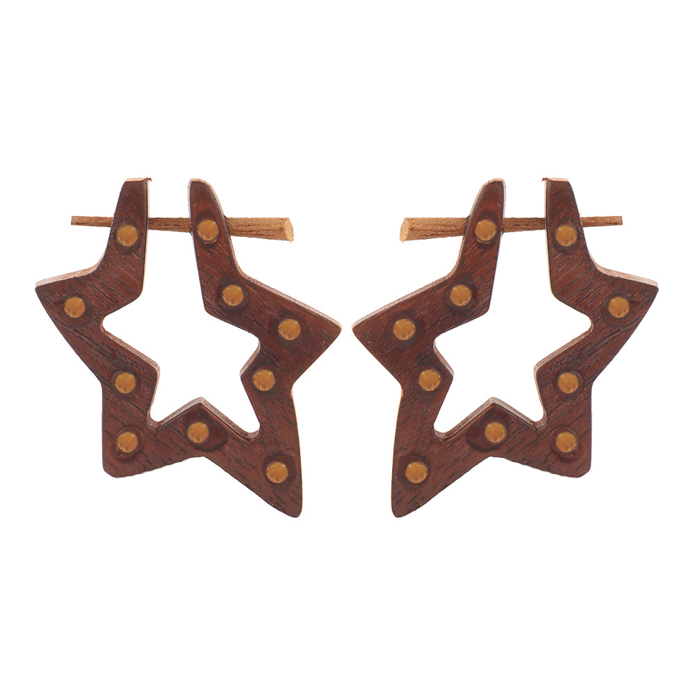 Ovae- Wooden Loop Earrings