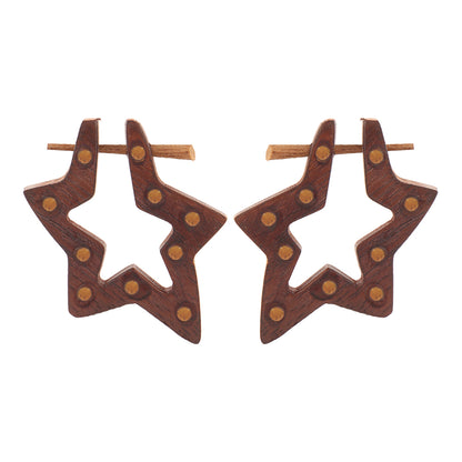Ovae- Wooden Loop Earrings