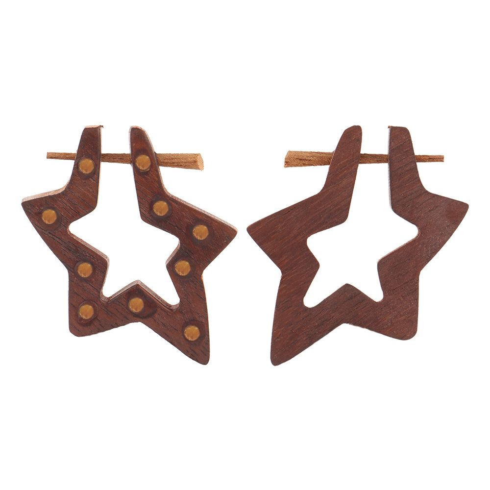 Ovae- Wooden Loop Earrings